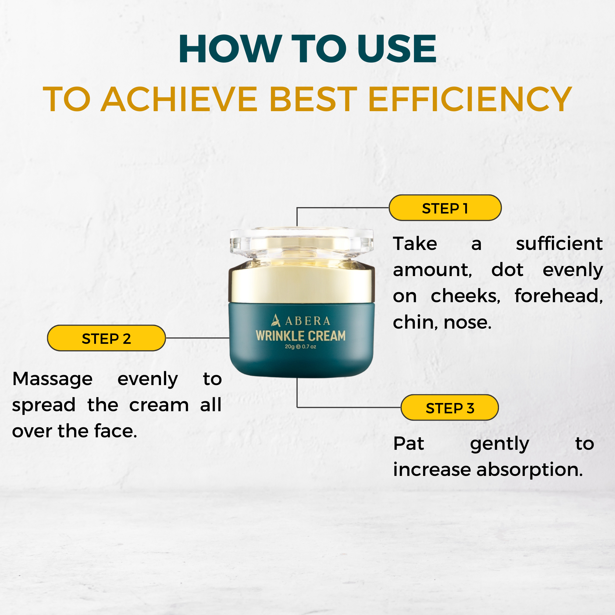 Abera Wrinkle Cream - For Youthful, Smooth and Radiant Skin (0.7 Oz Per Item)